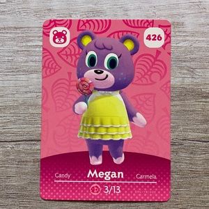Genuine Animal Crossing Amiibo Card Megan